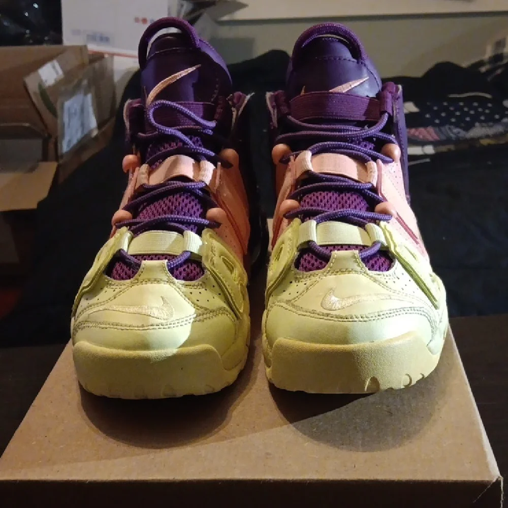 Nike Air More Uptempo (GS) Rare "Lucky Charmes" (2018) Men 6Y Women 7.5 EUC - Picture 4 of 9